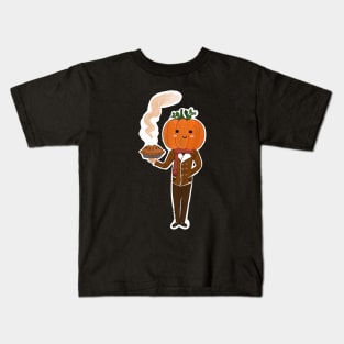 Mr. Pumpkin head sticker Kids T-Shirt